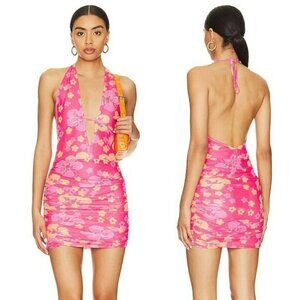 superdown Petriana Halter Mini Dress - Pink Floral